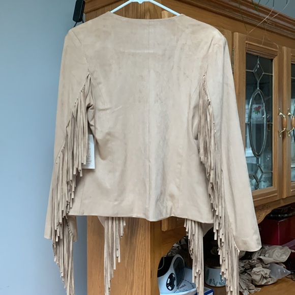 Beautiful Faux Fringe Jacket by Boston Proper Size 4 - Picture 3 of 4